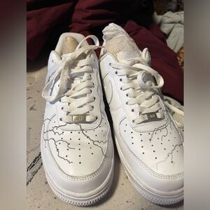 Customized Nike Air Force ones.